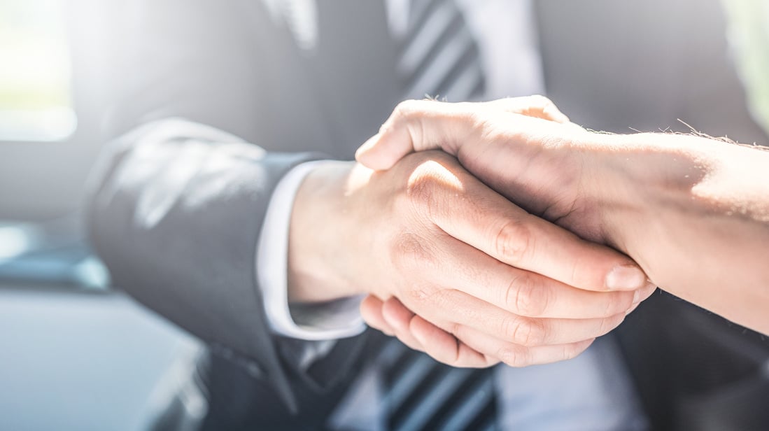 Handshake of Businessmen, Closeup